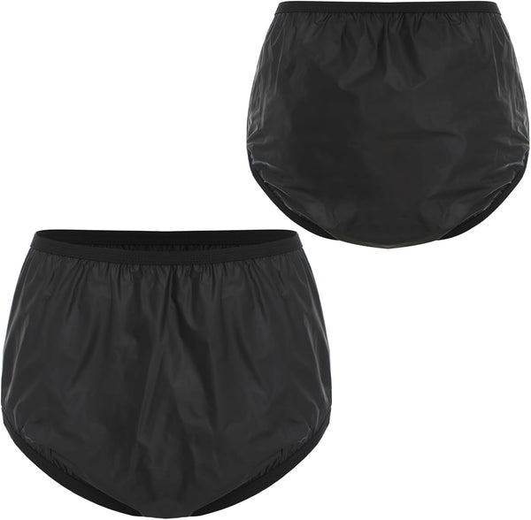 dPois Adult Unisex Waterproof Leakproof Diaper Cover 3-Pcs Set Elastic Band Washable for