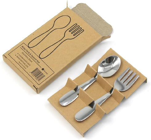 Montessori Nido Stainless Steel Flatware Set for Baby Toddler Fork and Spoon