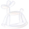 Smooch Rocking Teething Toys for Babies 0-6 Months, Easy to Hold Silicone Teether, Soothes Sore Gums (Clear)