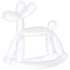 Smooch Rocking Teething Toys for Babies 0-6 Months, Easy to Hold Silicone Teether, Soothes Sore Gums (Clear)