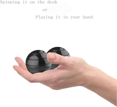 Metal Kinetic Desk Toy, 2.17'' Stress Relief Anti Anxiety Desk Fidget Toys for Adults, Optical Illusion Fidget Spinner