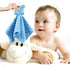 CREVENT Cozy Plush Baby Security Blanket Loveys | Blue Dinosaur with Minky Dot Front & Sherpa Backing for Boys