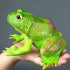 Gemini&Genius Tree Frog Toy Figure for Kids, Realistic Hand Painted Bullfrog Action Figure