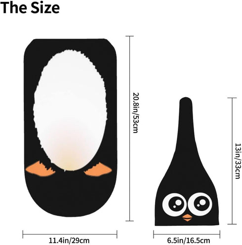 Cute Penguin Newborn Swaddle Blankets Hat Sets, Soft Baby Receiving Blanket Swaddle Sack Gift for Infant Boy Girl