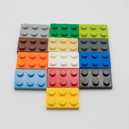 Dark Gray Plate 2x3, Classic Grey Plates Bulk, 100 Piece Building Plates Flat, Compatible with Lego Parts