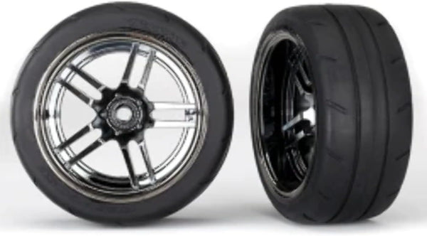 Traxxas Tires And Wheels Assembled ( 1.9' Response Tires) (Extra Wide, Rear) (2)