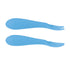 Nuby Silicone Easy Grip Fork & Spoon Set, BPA Free, 12+m in Blue
