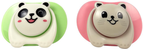 Kind Crane Cartoon Animal Baby Toddler & Children Natural Shaped Orthodontic Pacifier/Binky (Cat and