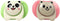 Kind Crane Cartoon Animal Baby Toddler & Children Natural Shaped Orthodontic Pacifier/Binky (Cat and