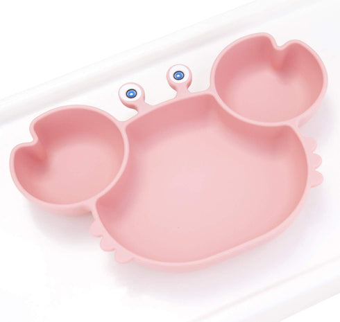 Silicone Suction Plate for Toddlers - Self Feeding Divided Dish and Bowl for Baby, Fits Most Highchair Trays, BPA Free