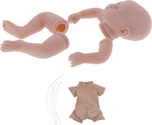 Reborn Doll Kit, 19 Inch Simulation Baby Dolls Accessories, Unpainted Baby Doll Mold with Limbs, Head, Body
