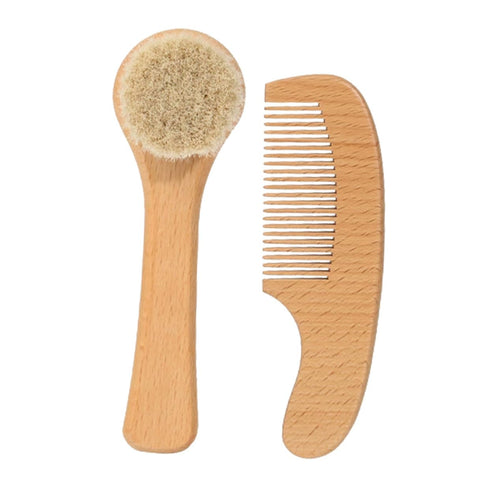 FOMIYES Gentle Bath Brush Set Soft Scalp Care Grooming Kit for Newborns