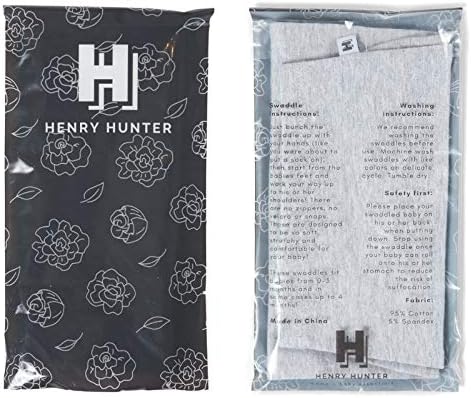 Henry Hunter Baby Swaddle Sack | The Simple Swaddle | Soft Stretchy Cotton Swaddles for Newborns | Pack of 3, Baby