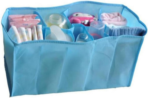 Multi Compartment Diaper Bag Organizer Blue Bladder Bag for Essentials Durable Non
