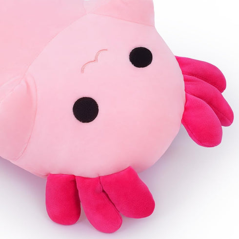 Sausudols 19.6 Long Axolotl Plush, Long Axolotl Body Pillow for Kids, Cute Axolotl Stuffed Animals for Girls, Soft
