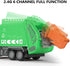 2.4G RC Garbage Truck Toy with Lights, 6 Channel Remote Control Waste Management Truck with 2 Rechargeable Batteries
