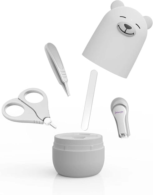 Set, Baby Nail Clippers Baby Nail Kit with Cute Case, Infant Manicure and Pedicure Health Grooming Care Can