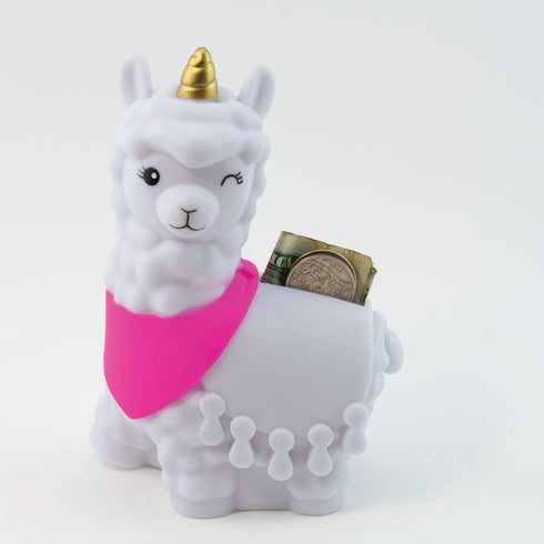 Llamacorn Coin Bank (Coin Holder), Llama Mixed with Unicorn Piggy Bank for Storing Money and Coins
