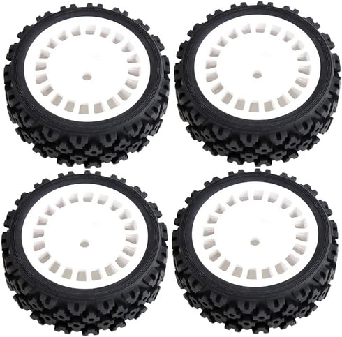4Pcs Rubber Tire Plastic Wheel Tyre for Tamiya XV-01 XV01 TA06 TT-01 TT-02 PTG-2 RC Rally 1/10 RC Car Upgrades Parts Accessories