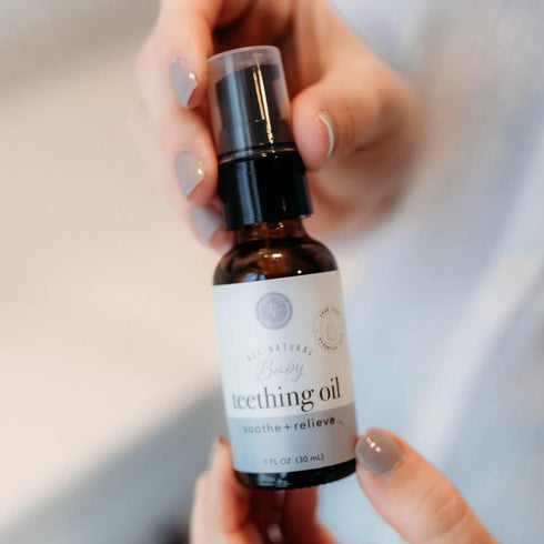 Rowe Casa Organics Baby Teething Oil - Naturally Relieving Chamomile and Copaiba Blend for Teething Discomfort