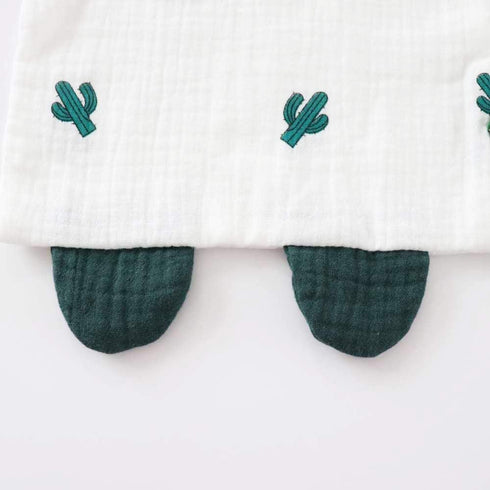 Bunny Security Blanket for Boys and Girls, Cotton Soft Breathable Muslin Soothing Towel, 2 Pcs Set