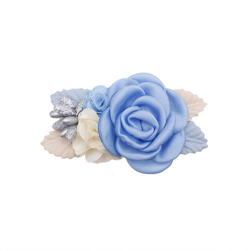 Flower Hair Clips Set, Cherrboll 3pcs Floral Hair Bow Accessories for Baby Girl Toddler Gifts