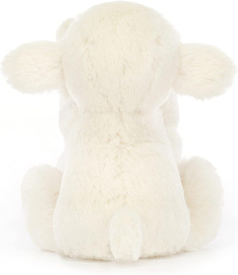 Jellycat Bashful Lamb Soother, 13.5 inches - Security Blanket & Lovey for Babies