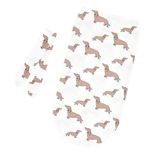 Culclendy Doxie Swaddle Sack for Newborn, Dachshund Cocoon, Weiner Dog Swaddle with Headband, Boy Sleep Sack, Baby Boy