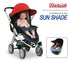 50+ Manito Sun Shade for Strollers and Car Seats (Magenta) UPF