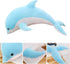 Dolphin Plush Pillow Stuffed Animals, Super Soft Sea Animal Toys, 120cm/47.24in, Grey