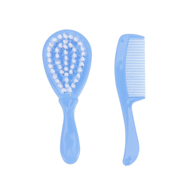 Baby Brush and Comb Set, Soft Comb Brush Combination, Blue Toddler Comb, Children Massage Care, Infant Hair