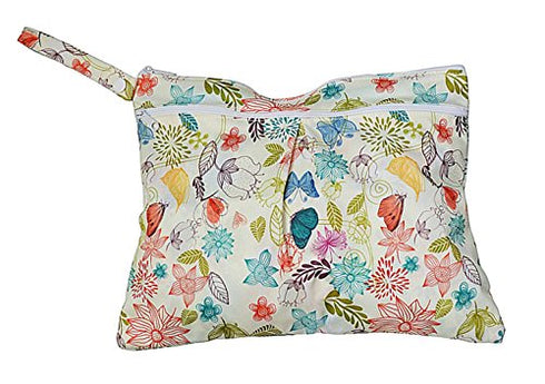 JOBEBE Reusable Washable Waterproof Cloth Wet Bag Baby Diaper Menstrual Pad Bag Two