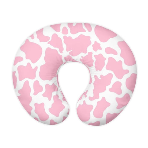 Nursing Pillow Cover Pink Cow Breast Feeding Pillows for Babies Boys &