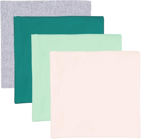 Newborn 30"x30" Receiving Blankets, 4-Pack Lightweight, Soft Breathable Infant Swaddles Sensitive Friendly