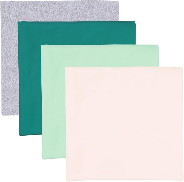 Newborn 30"x30" Receiving Blankets, 4-Pack Lightweight, Soft Breathable Infant Swaddles Sensitive Friendly