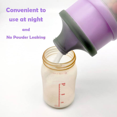 LADISO 4 Baby Formula Dispenser, Formula Container, BPA Free, Layers, Baby Feeding Travel Storage Container, Portable