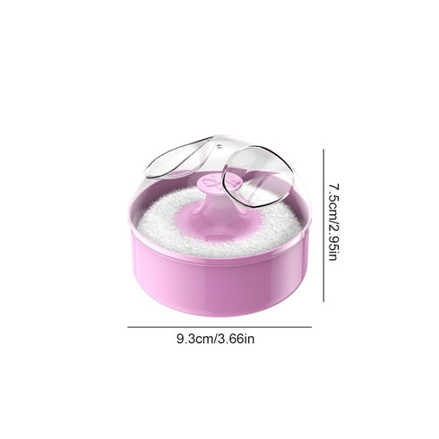 Generic Soft Powder Puff and Container - Body Dusting Powder Container with Puff | Clear Powder Dispenser | Empty