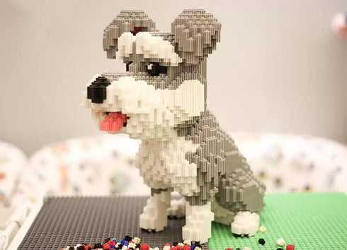 Dog Schnauzer Micro Building Blocks Set (2817PCS) - Gift for Kids and Adults