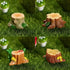 16 PC Miniature Creative Simulation Tree Stump Ornaments: Perfect for Home Art Sculpture and Dollhouse Decorations