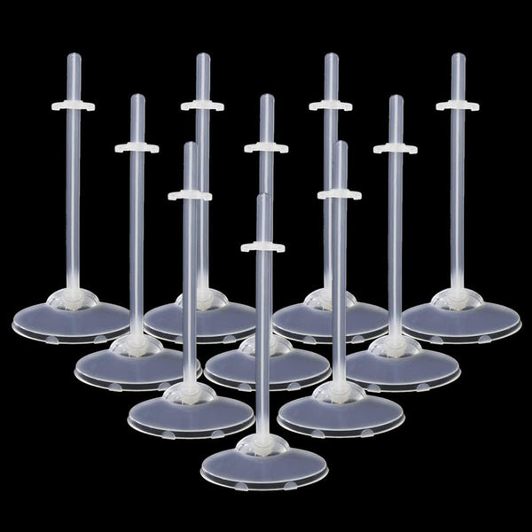 UCanaan 10 Pcs Doll Stands Display Holder for 11.5 Inch Dolls, White Transparent Model Support Frame for 11.8’’ 1/6