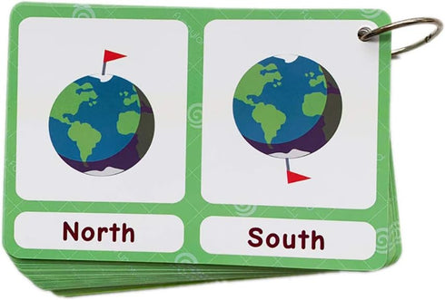 Zwttey 100 Groups English Antonyms Flashcards, Building Vocabulary Pocket Cards, Educational Learning Toys,