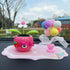 Rose Red Solar Dancing Flower Car Dashboard Decorations - Funny Solar Powered Flower Pot Swinging Toy for Decor