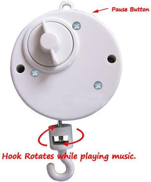 You are My Sunshine Baby Music Box, Rotary Mobile Crib Bed Bell Toy, Windup Musical Gift with Rotating Hook for Babies