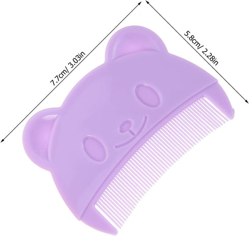 Set Toyvian Bear Shaped Baby Hair Comb - Infant Scalp Brush for Newborn Cradle Cap and Dandruff Removal Gentle Hair