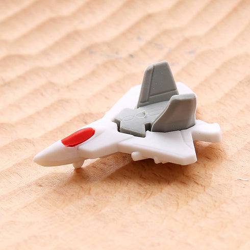 jojofuny 18Pcs Cartoon Helicopter and Airplane Erasers, Cute Novelty Puzzle Erasers for Party Favors