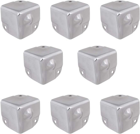 8Pcs Galvanized Tool Box Corner Protectors - Aluminum Box Angle Guard Metal Wrap