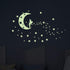 Moon Glow in Dark Wall Stickers, Benbo Fairytale Fairy and Stars Vinyl Decals for Nursery Home Decor