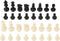 Standard Chess Pieces, 32 International Tournament Chessmen Replacement Set, Black and White
