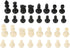 Standard Chess Pieces, 32 International Tournament Chessmen Replacement Set, Black and White