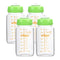 Matyz Glass Breastmilk Storage Containers, 4 Pack, 8 oz Bottle, Compatible with